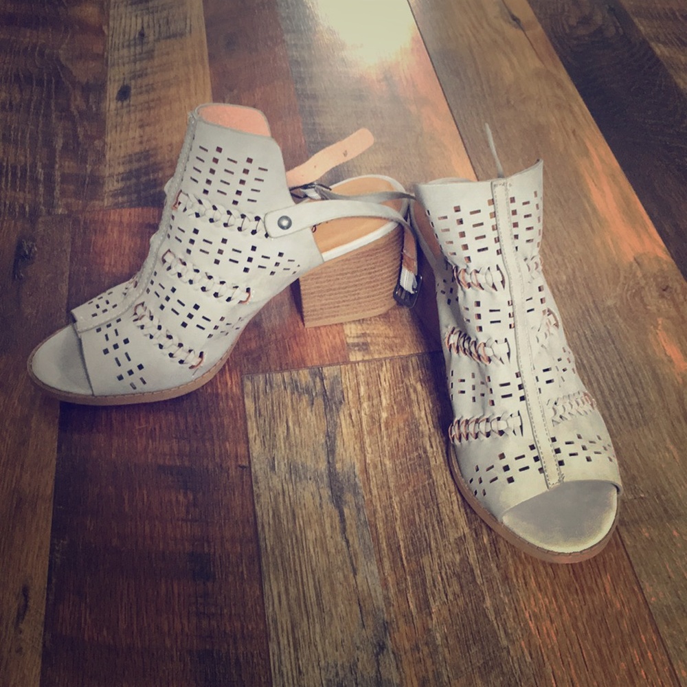 Open toe booties